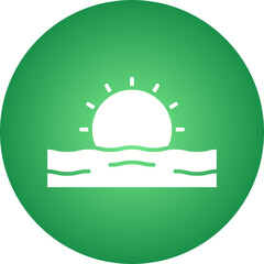 Sunset icon single vector illustration