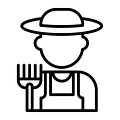 farmer Line Icon