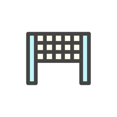 カラースポーツ関連の単品アイコン　ネット