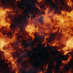 Obraz premium Hot Fire Flames Seamless Pattern Texture