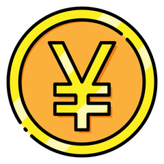 Japanese Yen Currency Symbol Filled Icon