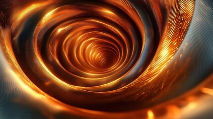 Mesmerizing Golden Swirls Abstract Background Luxury 3D Rendering