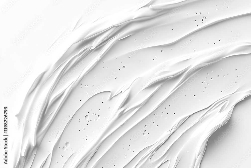 Poster Abstract white texture with flowing waves and smooth surface background design : Generative AI
