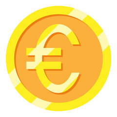 European Currency Symbol Flat Icon