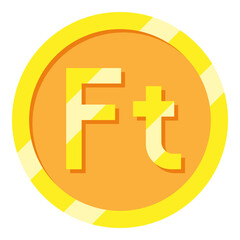 Fototapeta premium Hungarian Forint Currency Symbol Flat Icon