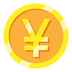 Japanese Yen Currency Symbol Flat Icon