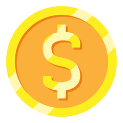 United State Dollar Currency Symbol Flat Icon