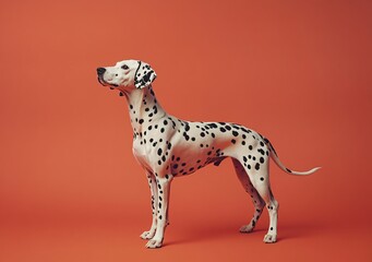 Fototapeta premium dalmatian in front of white background