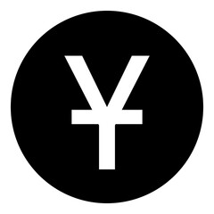 Chinese Yuan Currency Symbol Glyph Icon