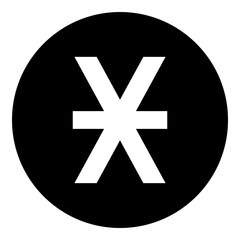 Fototapeta premium Dinarius Currency Symbol Glyph Icon