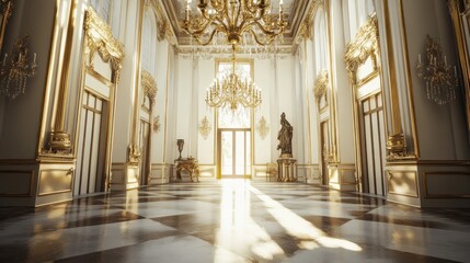 Sunlit Grandeur: A Luxurious Palace Interior
