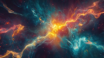 Cosmic Nebula Abstract Art