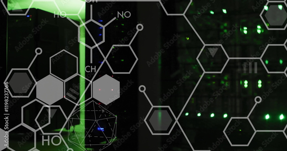 Poster image of scientific data processing over computer servers