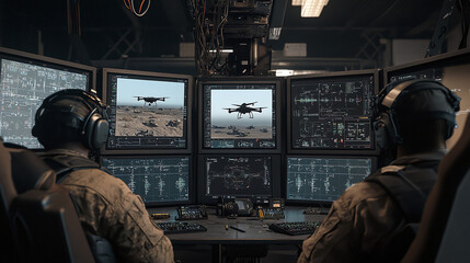 Professional drone operators closely monitor conflict zones