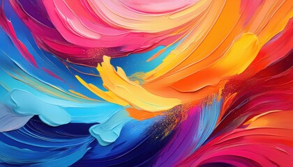 Vibrant Abstract Contemporary Art AIGenerated Modern Colorful Paint Background Showcasing a Kaleidoscope of Hues and Textures for a Striking Backdrop