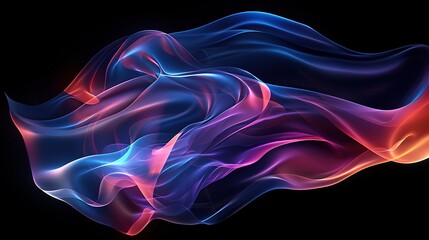 Fototapeta premium Abstract_colorful_shapes_on_a_black_background_with