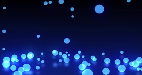 Image of glowing light spots over blue background