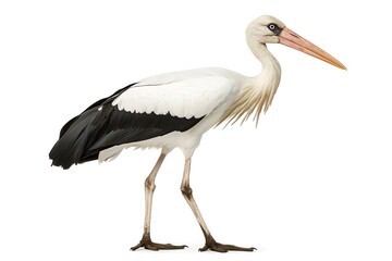 Obraz premium Stork Isolated on White Background.