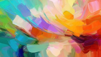 Striking Abstract Art Modern Impressionism Poster Print Template Embracing Vibrant Colors and Textures in an Engaging Abstract Painting