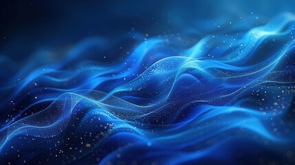 Abstract_blue_marbling_background_with_wavy_lines