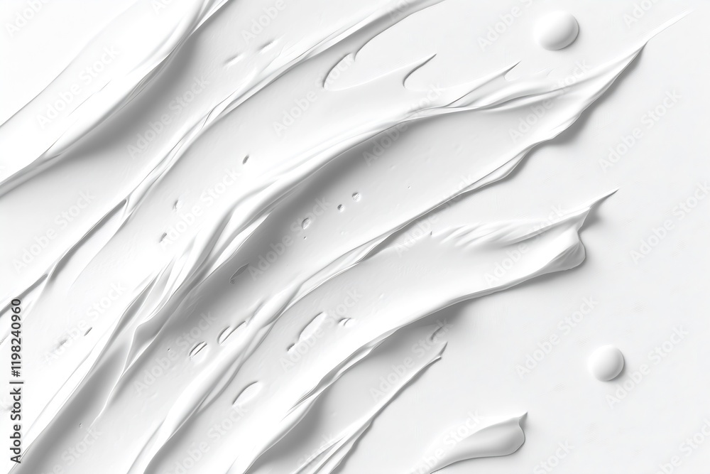 Poster Artistic white texture with dynamic flowing waves and smooth minimalist background : Generative AI