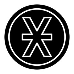 Dinarius Currency Symbol Outline Glyph Icon