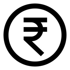 Indian Rupee Currency Symbol Solid Icon