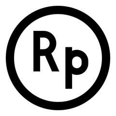 Indonesian Rupiah Currency Symbol Solid Icon