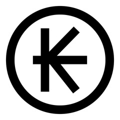 Obraz premium Laos Kip Currency Symbol Solid Icon