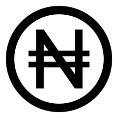Nigeria Naira Currency Symbol Solid Icon