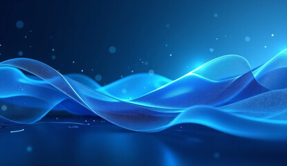 beautiful abstract wave technology background with blue light digital effect corporate concept