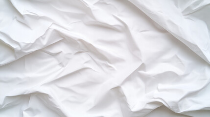 Obraz premium Textured white fabric background with soft folds creating a serene and minimalistic aesthetic for design and photography projects