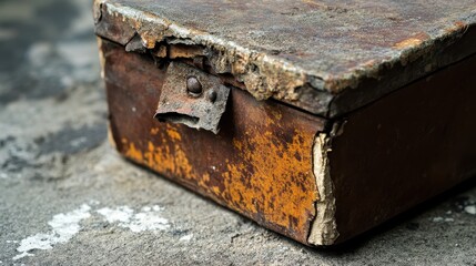 Vintage Rustic Wooden Box with Worn Edges