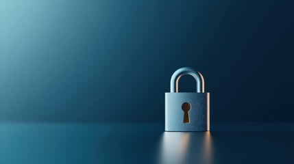 Fototapeta premium Secure Lock on a Smooth Surface with Soft Light