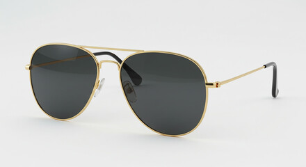 Classic Gold Aviator Sunglasses Retro Style Eyewear Dark Lenses