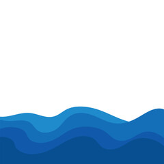 Abstract Blue Waves Background design template