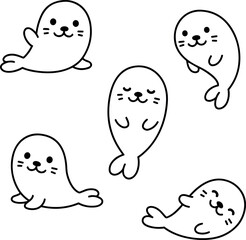 Cute design seal image pack © Gustavo