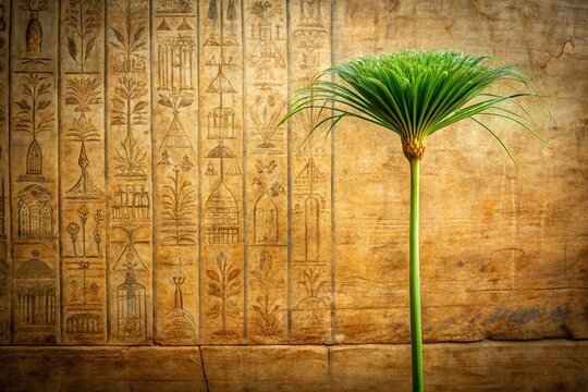 Minimalist Egyptian Papyrus: Ancient Scrolls & Hieroglyphs