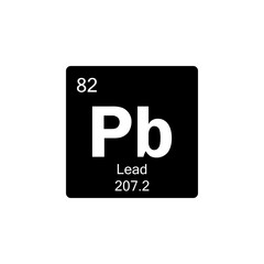 periodic table Lead glyph icon