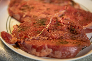 Seasoned butterflied lamb