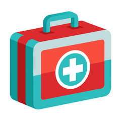 Obraz premium Colorful Graphics of a First Aid box-Vector Illustration