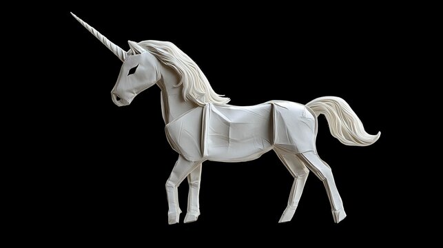 Unicorn made of papier mache, handmade craft