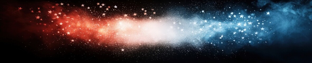 Obraz premium Colorful Starry Background with Red, White, and Blue Hues