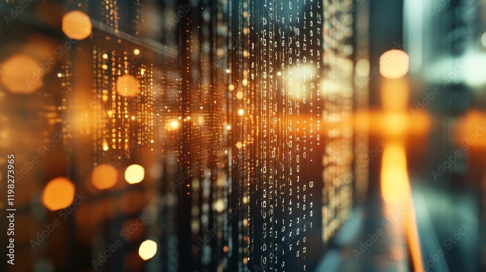 Poster digital matrix: abstract data stream visualization