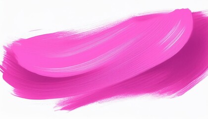 Vibrant Pink Stroke on a Pristine White Backdrop A Single Brushstroke Capturing the Essence of...