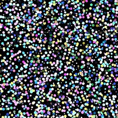 Colorful Circles Scattered On Black Background