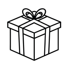 gift box line art vector