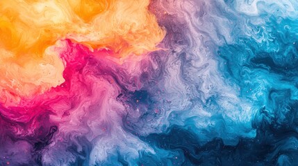 Abstract Colorful Swirls: A Vibrant Cosmic Canvas