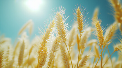 Serene Summer Landscape of a Golden Wheat Field