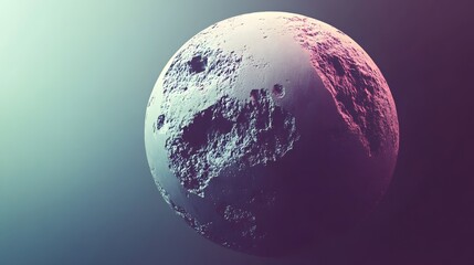 A Cratered Celestial Body In Deep Space